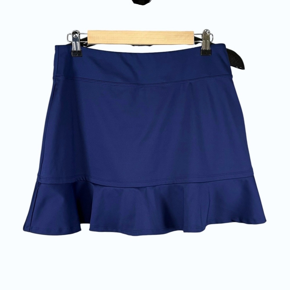 Tommy Bahama Golf Womens Navy Blue Ruffle Hem Athletic Skort Size Medium
